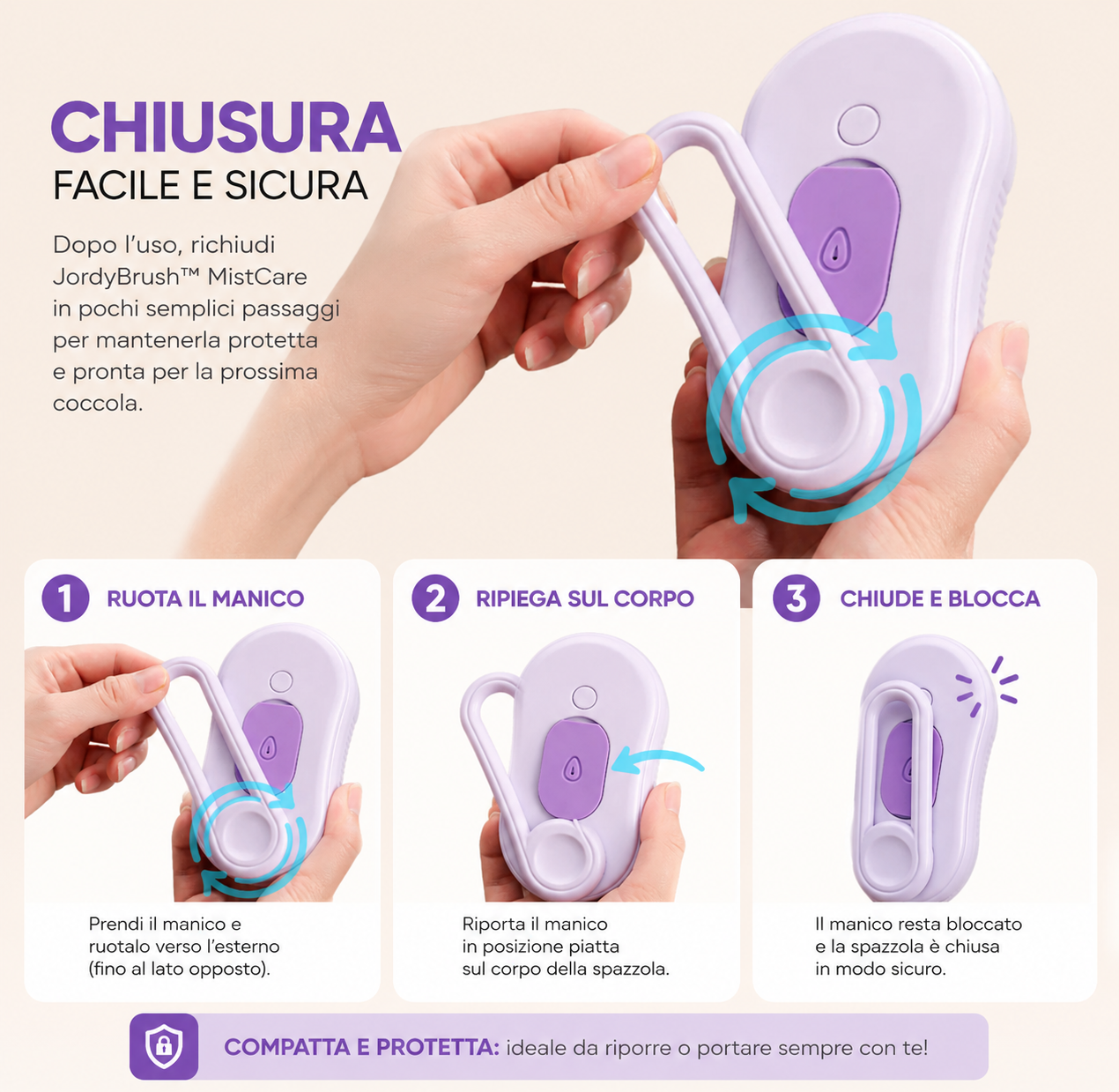 JordyBrush™ MistCare - Spazzola Nebulizzante 3 in 1 per cani e gatti