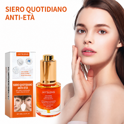 Siero viso rassodante al collagene. Rimozione delle rughe. Rassodante, Lifting Anti-età. Dissolvenza Linee sottili. Essenza Illumina. Siero idratante