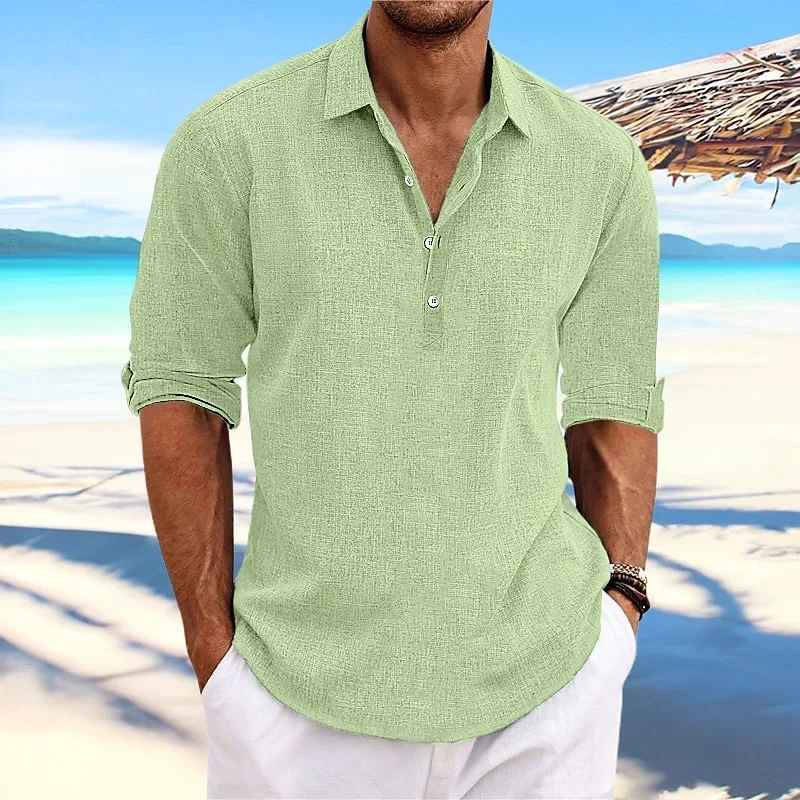 Camicia Uomo lino-cotone