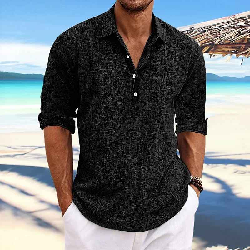 Camicia Uomo lino-cotone