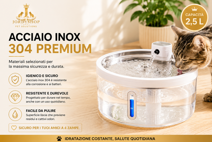 JordyFlow™ White - Fontana Wireless Premiunm per Gatti e Cani