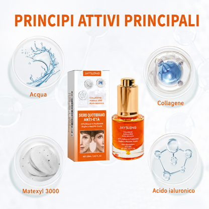 Siero viso rassodante al collagene. Rimozione delle rughe. Rassodante, Lifting Anti-età. Dissolvenza Linee sottili. Essenza Illumina. Siero idratante