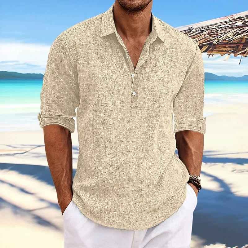 Camicia Uomo lino-cotone