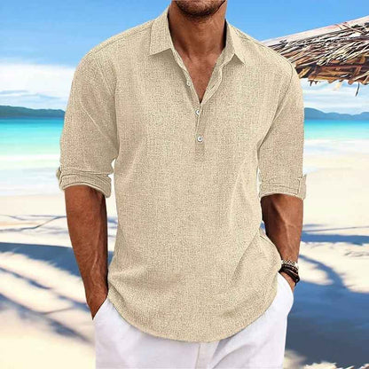 Camicia Uomo lino-cotone