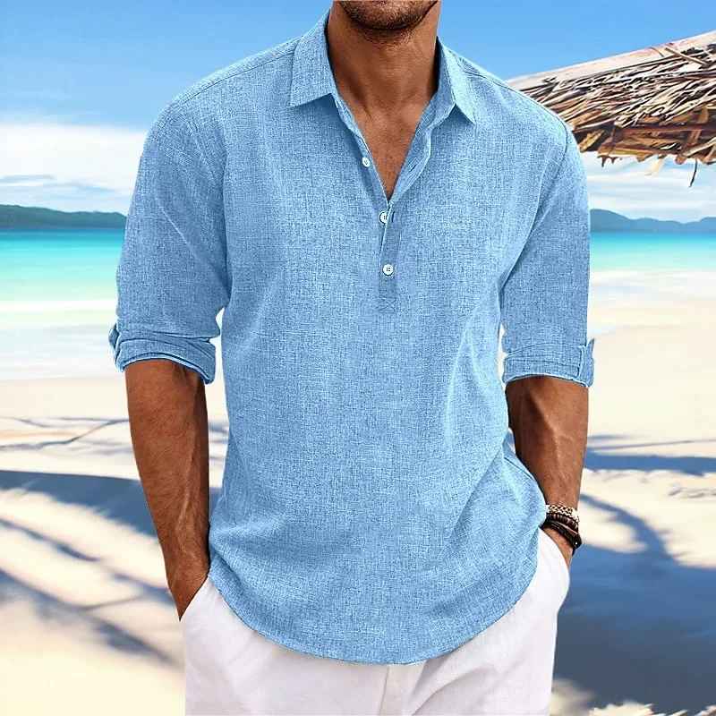 Camicia Uomo lino-cotone