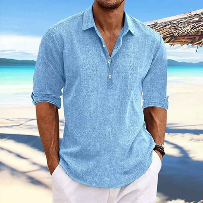 Camicia Uomo lino-cotone