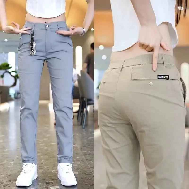 Pantalone donna Slim Fit moda coreana