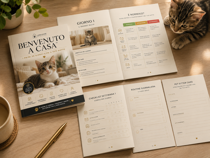 BENVENUTO A CASA™ – Kit Digitale Premium per i primi 30 giorni con il tuo gatto