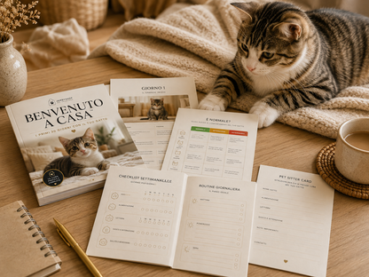 BENVENUTO A CASA™ – Kit Digitale Premium per i primi 30 giorni con il tuo gatto