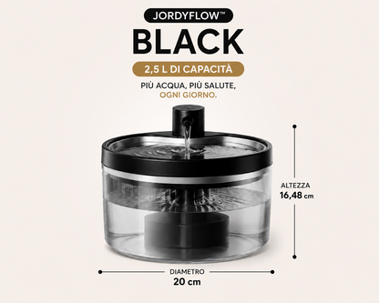 JordyFlow™ Black - Fontana Wirless Premiun per Gatti e Cani